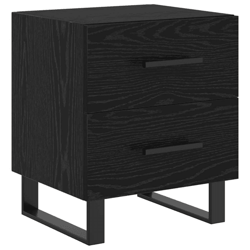 Lote de 2 Mesa De Cabeceira Mesinha De Cabeceira - Carvalho preto 40 x 35 x 47,5 cm