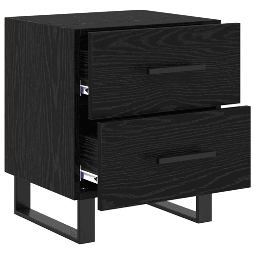 Lote de 2 Mesa De Cabeceira Mesinha De Cabeceira - Carvalho preto 40 x 35 x 47,5 cm