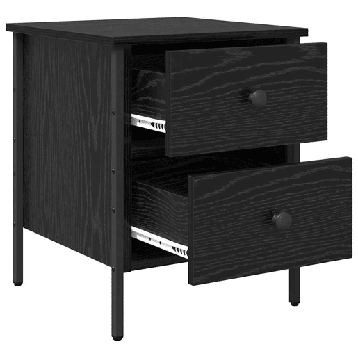 Mesa De Cabeceira Mesinha De Cabeceira - com gaveta Carvalho preto 40 x 42 x 50 cm