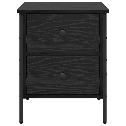 Mesa De Cabeceira Mesinha De Cabeceira - com gaveta Carvalho preto 40 x 42 x 50 cm