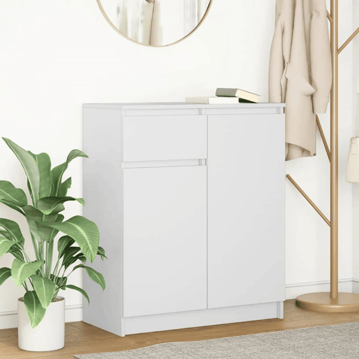 vidaXL Aparador c gaveta 71x35x84 cm derivados de madeira branco
