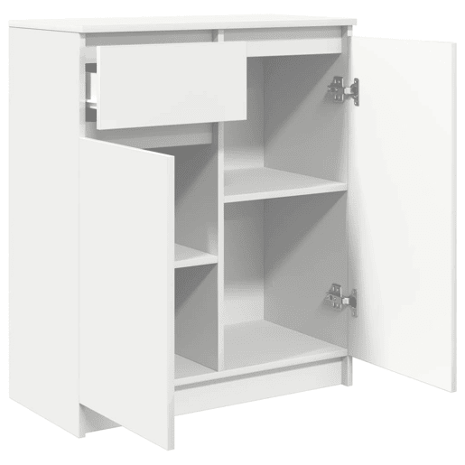 vidaXL Aparador c gaveta 71x35x84 cm derivados de madeira branco