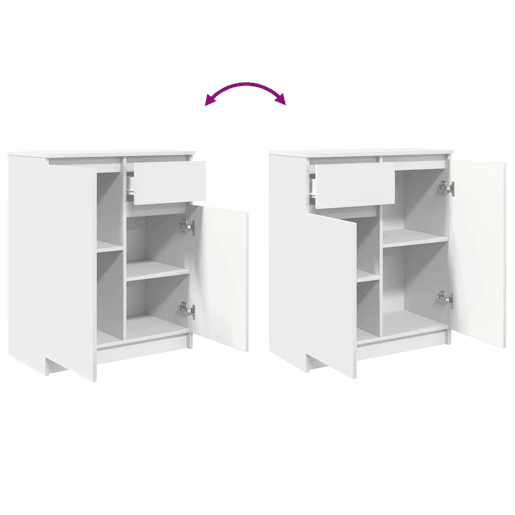 vidaXL Aparador c gaveta 71x35x84 cm derivados de madeira branco