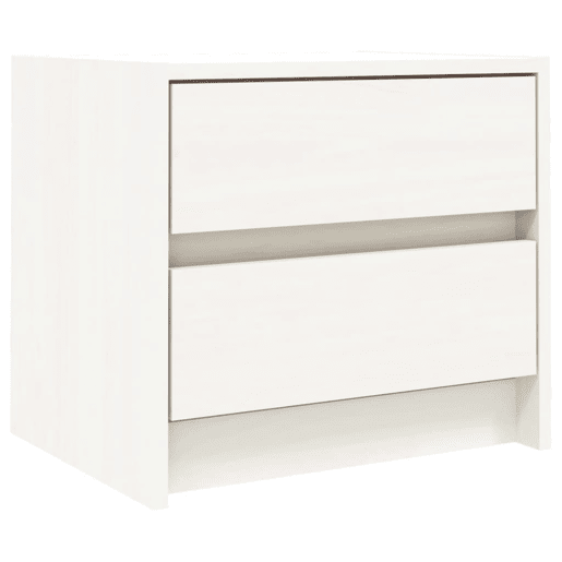 Mesa De Cabeceira - Mesinha De Cabeceira 40x31x35,5 cm madeira de pinho maciça branco Mesa De Cabeceira - Mesinha De Cabeceira 40x31x35,5 cm madeira de pinho maciça branco