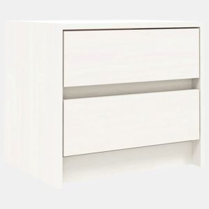 Mesa De Cabeceira - Mesinha De Cabeceira 40x31x35,5 cm madeira de pinho maciça branco