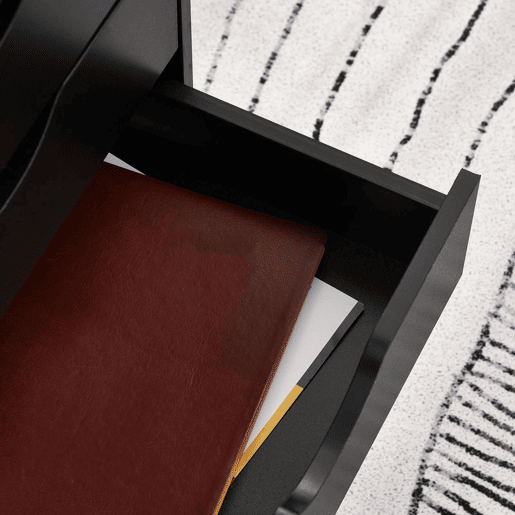 HOMCOM Bloco de Gavetas com Rodas Bloco de Gavetas para Escritório com 5 Gavetas Arquivador Móvel para Escritório 40x40x67 cm Preto