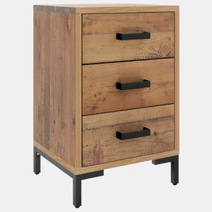Mesa De Cabeceira - Mesinha De Cabeceira 40x30x55 cm pinho reciclado maciço castanho