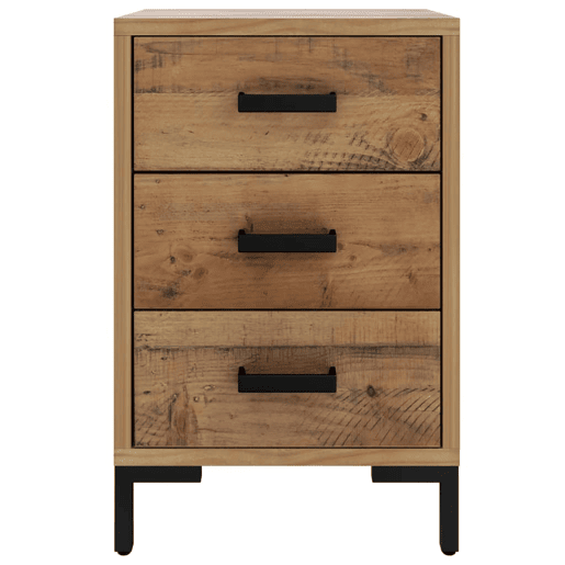Mesa De Cabeceira - Mesinha De Cabeceira 40x30x55 cm pinho reciclado maciço castanho