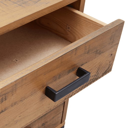 Mesa De Cabeceira - Mesinha De Cabeceira 40x30x55 cm pinho reciclado maciço castanho