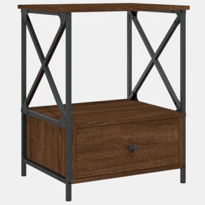 Mesa De Cabeceira - Mesinha De Cabeceira 50x41x65 cm derivados madeira carvalho castanho