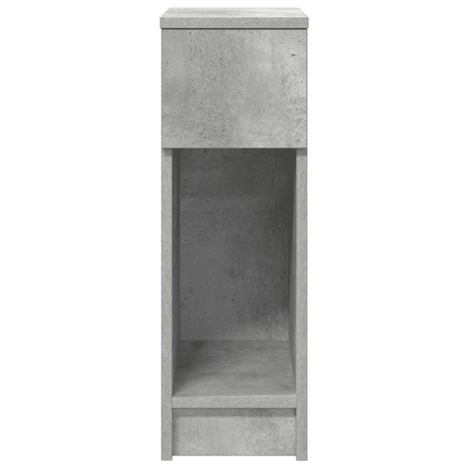 Mesa De Cabeceira - Mesinha De Cabeceira com gaveta 20x36x60 cm cinzento cimento
