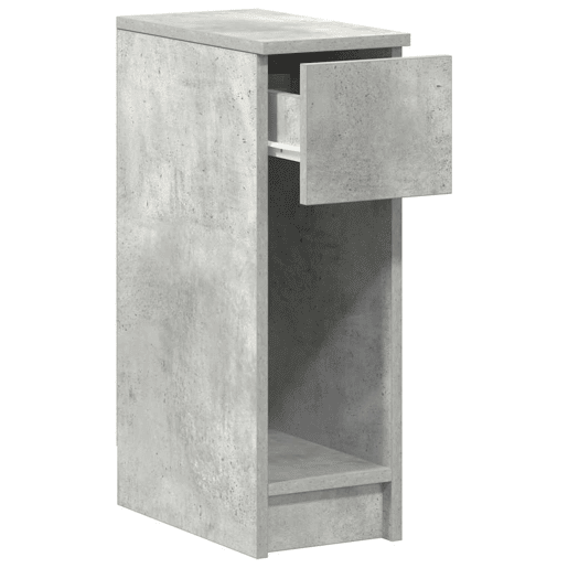 Mesa De Cabeceira - Mesinha De Cabeceira com gaveta 20x36x60 cm cinzento cimento