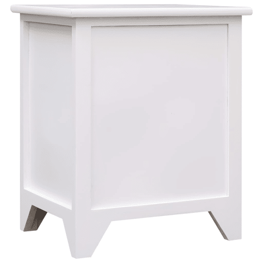 vidaXL Mesa de cabeceira com 2 gavetas 2 pcs branco