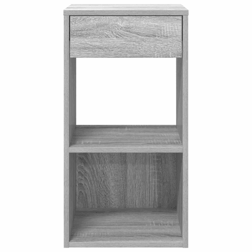 Lote de 2 Mesa De Cabeceira - Mesinha De Cabeceira com gaveta 35x34x66,5cm cinzento sonoma