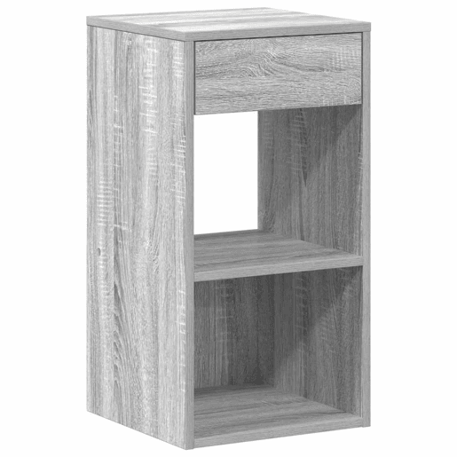 Lote de 2 Mesa De Cabeceira - Mesinha De Cabeceira com gaveta 35x34x66,5cm cinzento sonoma