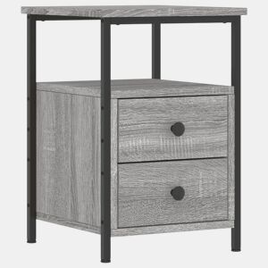 Mesa De Cabeceira - Mesinha De Cabeceira 34x35,5x50 cm derivados madeira cinzento sonoma
