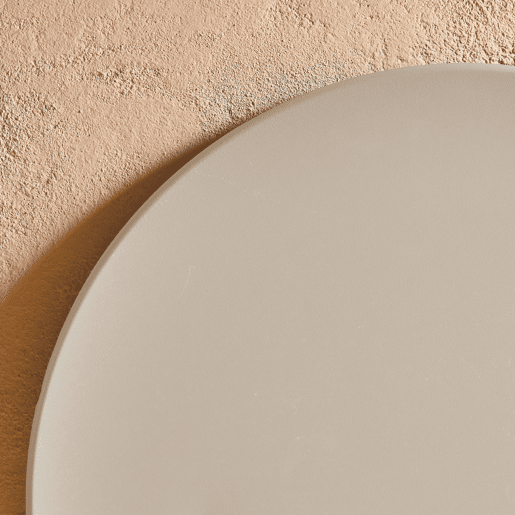 Mesa de jardim bistrô dobrável em metal 60cm, 2 lugares, Emilia, Beige, 60x60x71 cm