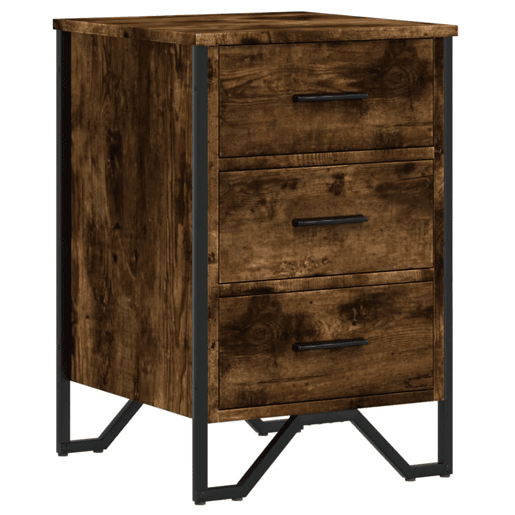Mesa De Cabeceira - Mesinha De Cabeceira 40x41x60 cm derivados de madeira carvalho fumado