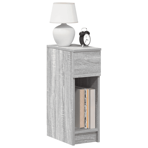 Mesa De Cabeceira - Mesinha De Cabeceira com gaveta 20x36x60 cm cinzento sonoma