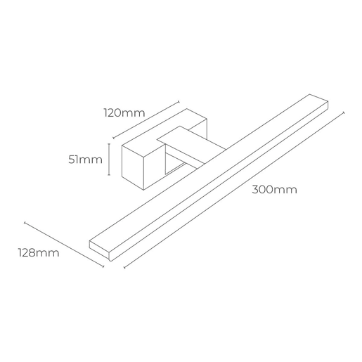 Luminária de parede EDM 32432 F 6 W 600 lm 30 x 12,8 x 5,1 cm LED
