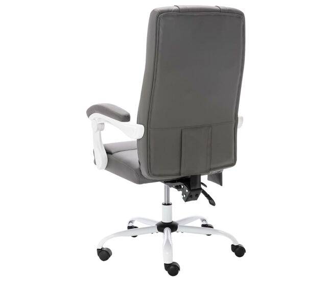 Silla de oficina root función masaje reclinable gris 112-121x60x64 cm