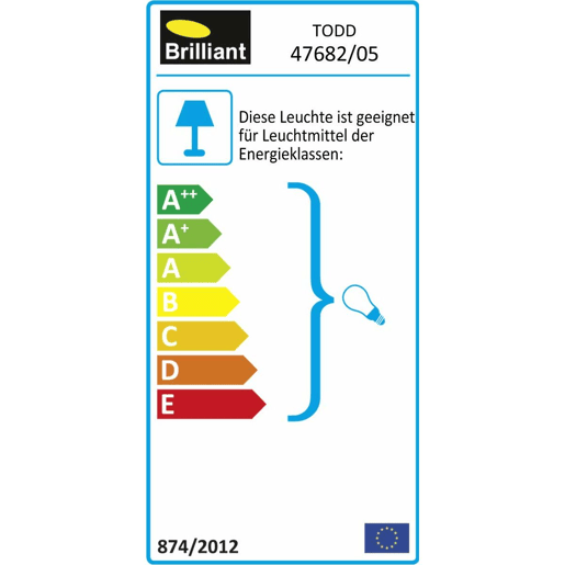 Luz de Parede Brilliant Todd Branco Metal Plástico 60 W E27