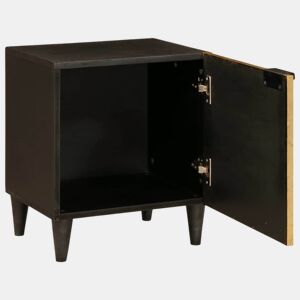 Mesa De Cabeceira - Mesinha De Cabeceira Preto e Ouro 40 x 33.5 x 46 cm