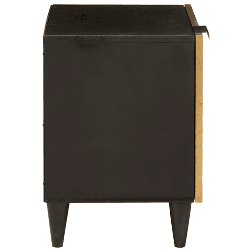 Mesa De Cabeceira - Mesinha De Cabeceira Preto e Ouro 40 x 33.5 x 46 cm