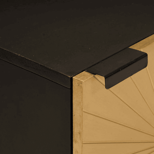 Mesa De Cabeceira - Mesinha De Cabeceira Preto e Ouro 40 x 33.5 x 46 cm