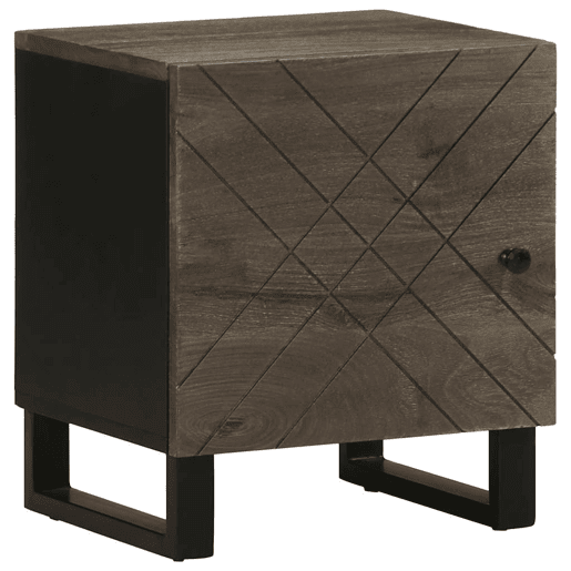Lote de 2 Mesas De Cabeceira - Mesinhas De Cabeceira 40x33x46 cm mangueira maciça preto Lote de 2 Mesas De Cabeceira - Mesinhas De Cabeceira 40x33x46 cm mangueira maciça preto