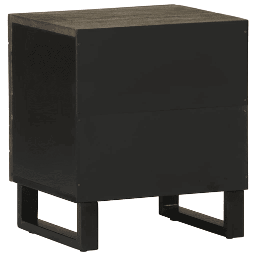 Lote de 2 Mesas De Cabeceira - Mesinhas De Cabeceira 40x33x46 cm mangueira maciça preto Lote de 2 Mesas De Cabeceira - Mesinhas De Cabeceira 40x33x46 cm mangueira maciça preto
