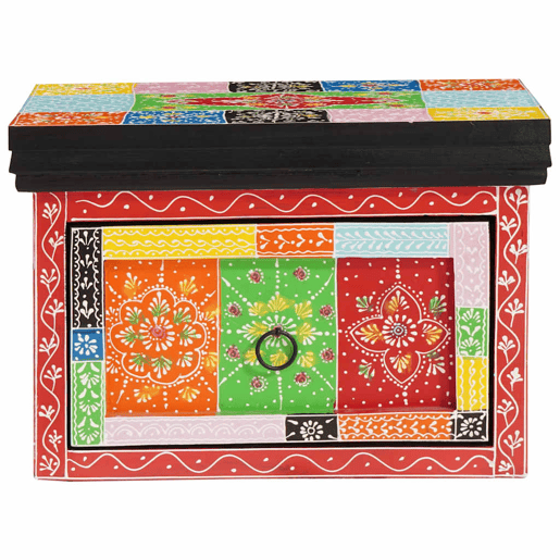 Mesa De Cabeceira - Mesinha De Cabeceira com gaveta Multicolor 40 x 30 x 28 cm