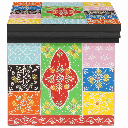 Mesa De Cabeceira - Mesinha De Cabeceira com gaveta Multicolor 40 x 30 x 28 cm