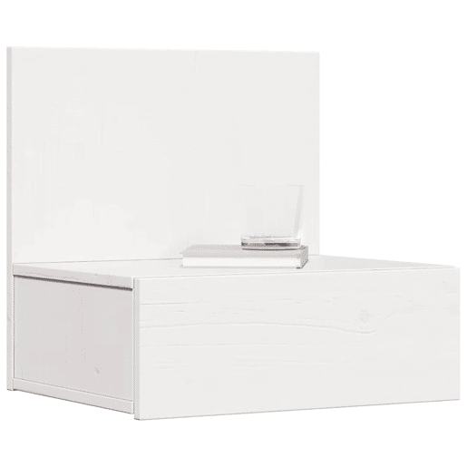 Lote de 2 Mesa De Cabeceira - Mesinha De Cabeceira com gaveta Branco 42 x 32.5 x 40 cm