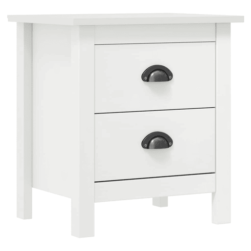 Lote de 2 Mesas De Cabeceira Mesinhas De Cabeceira - 46x35x49,5cm pinho branco