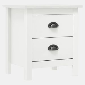 Lote de 2 Mesas De Cabeceira Mesinhas De Cabeceira - 46x35x49,5cm pinho branco