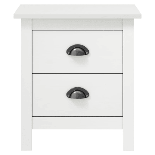 Lote de 2 Mesas De Cabeceira Mesinhas De Cabeceira - 46x35x49,5cm pinho branco