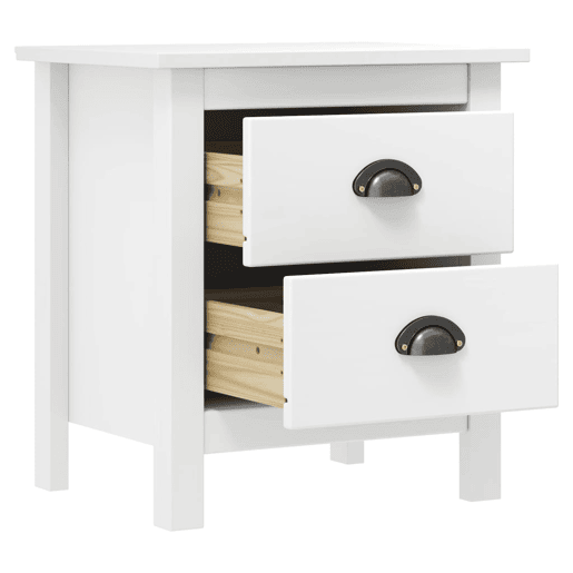 Lote de 2 Mesas De Cabeceira Mesinhas De Cabeceira - 46x35x49,5cm pinho branco