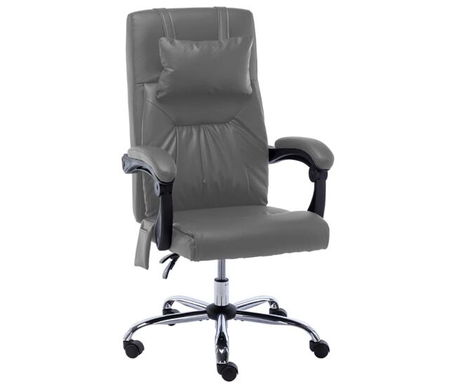 Silla de oficina root función masaje reclinable antracita 112-121x60x64 cm