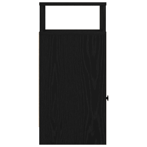 Lote de 2 Mesa De Cabeceira - Mesinha De Cabeceira com gaveta 25x31x66 cm preto