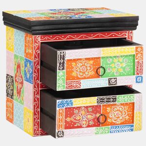Mesa De Cabeceira - Mesinha De Cabeceira com gaveta Multicolor 40 x 30 x 40 cm