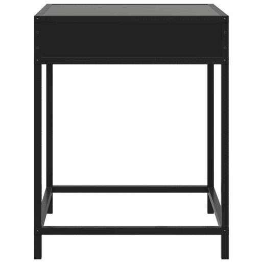 Mesa De Cabeceira - Mesinha De Cabeceira com luzes LED Infinity 40x40x51 cm preto