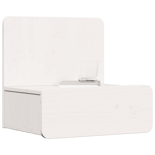 Lote de 2 Mesa De Cabeceira - Mesinha De Cabeceira com gaveta Branco 44 x 32.5 x 40 cm