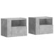 Juego De Mesitas De Noche de pared - Mesillas De Noche Juego De Mesitas De Noche de pared - Mesillas De Noche Gris