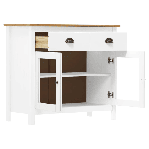 Mesa De Cabeceira Mesinha De Cabeceira - 90x40x80 cm madeira de pinho maciça branco