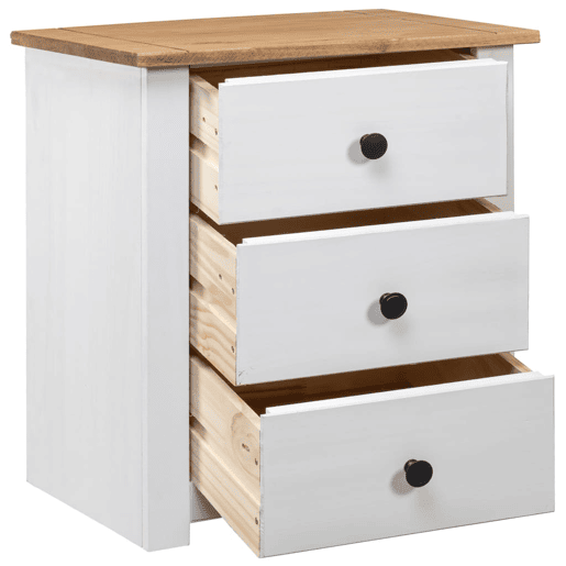 Mesa De Cabeceira - Mesinha De Cabeceira 46x40x57 cm madeira de pinho panama branco Mesa De Cabeceira - Mesinha De Cabeceira 46x40x57 cm madeira de pinho panama branco