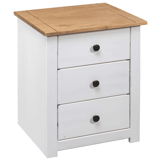 Mesa De Cabeceira - Mesinha De Cabeceira 46x40x57 cm madeira de pinho panama branco Mesa De Cabeceira - Mesinha De Cabeceira 46x40x57 cm madeira de pinho panama branco