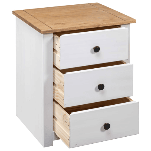 Mesa De Cabeceira - Mesinha De Cabeceira 46x40x57 cm madeira de pinho panama branco Mesa De Cabeceira - Mesinha De Cabeceira 46x40x57 cm madeira de pinho panama branco