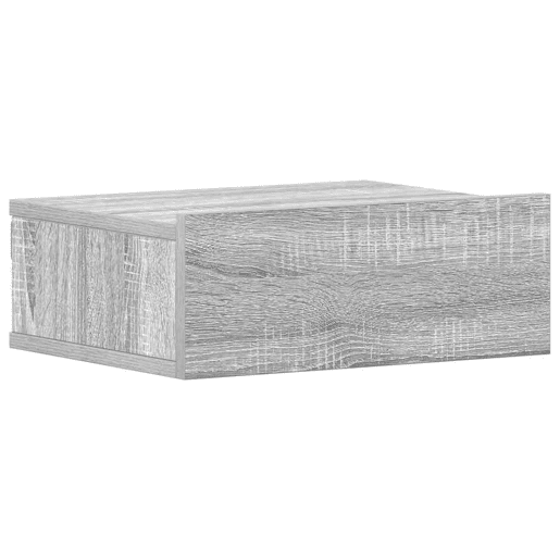 Lote de 2 Mesas De Cabeceira suspensas Mesinhas De Cabeceira 40x30x15 cm cor sonoma cinzento