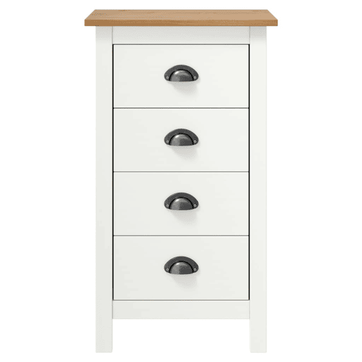 Mesa De Cabeceira Mesinha De Cabeceira - 46x35x80 cm madeira de pinho maciça branco